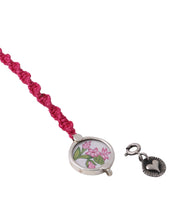 Load image into Gallery viewer, Adorn By Nikita Sterling Silver HandPainted Floral Rakhi With Heart Charm

