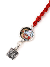 Load image into Gallery viewer, Adorn By Nikita Sterling Silver HandPainted Radha Krishna Rakhi With Om Charm
