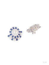 Load image into Gallery viewer, Adorn by Nikita 92.5 Sterling Silver Blue And White CZ Stone Earring
