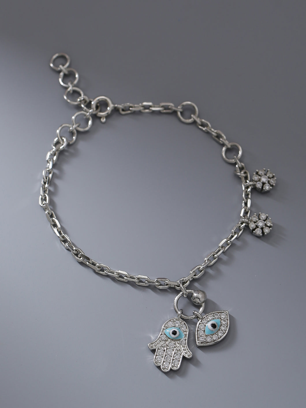 Adorn By Nikita Sterling Silver Charm Bracelet
