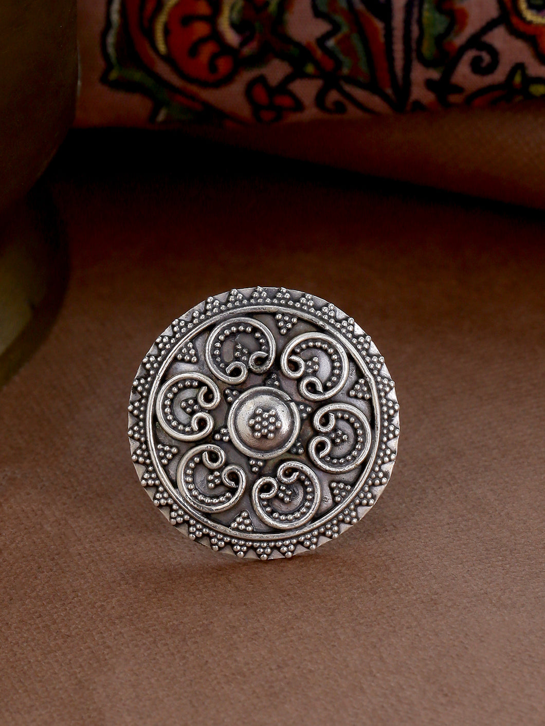 Adorn by Nikita 92.5 Sterling Silver Geometric Design Ring