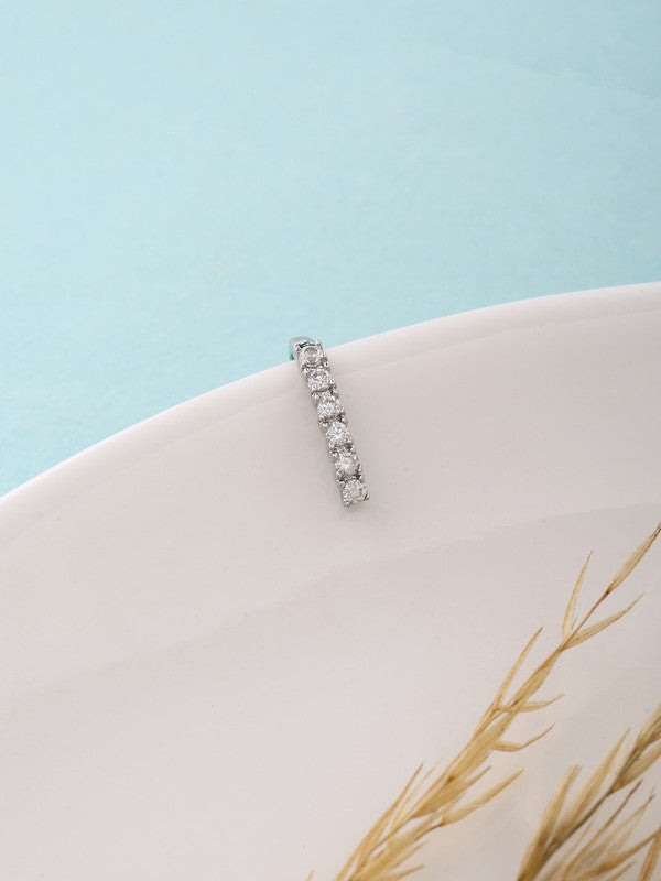 92.5 Sterling Silver Cz Clip-On Nosepin