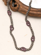 Load image into Gallery viewer, 92.5 Sterling Silver Antique Textured Long Necklace Set
