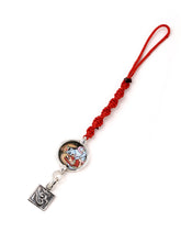 Load image into Gallery viewer, Adorn By Nikita Sterling Silver HandPainted Radha Krishna Rakhi With Om Charm
